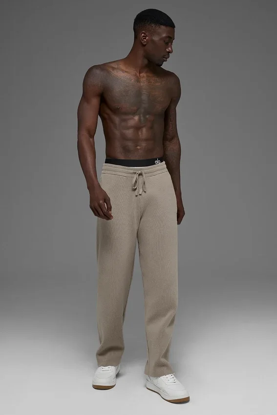 Pantalones de chándal Scholar de pierna recta - Cacao claro