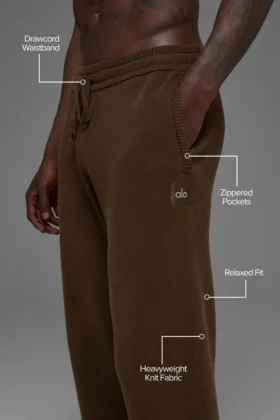 Pantalones de chándal Scholar de pierna recta – Espresso