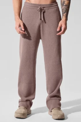 Pantalones de chándal Scholar de pierna recta - Gris champiñón jaspeado