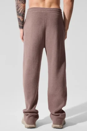 Pantalones de chándal Scholar de pierna recta – Gris champiñón jaspeado