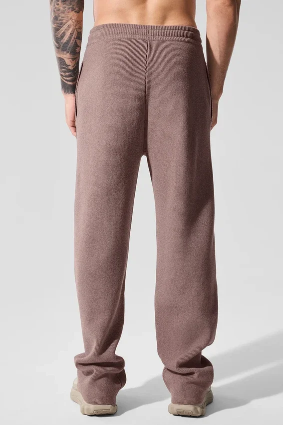 Pantalones de chándal Scholar de pierna recta - Gris champiñón jaspeado