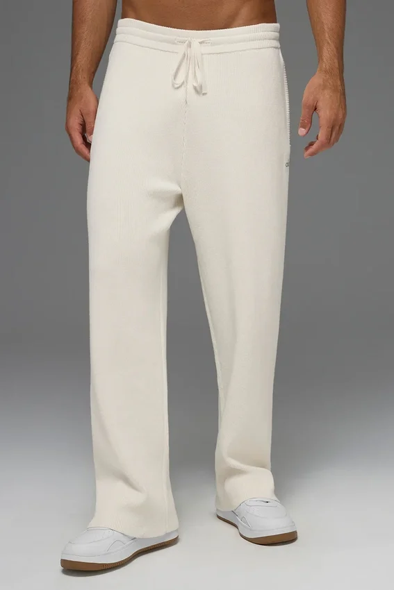 Pantalones de chándal Scholar de pierna recta - Marfil