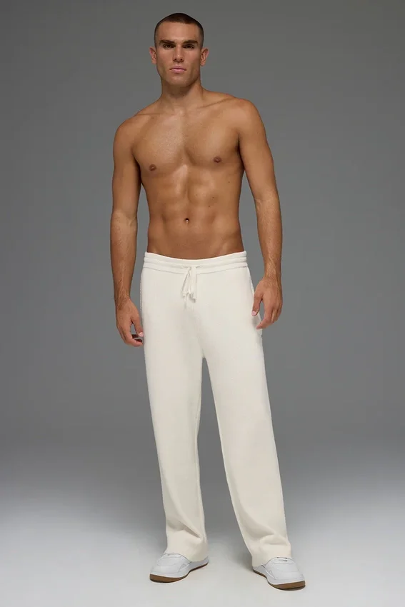 Pantalones de chándal Scholar de pierna recta - Marfil