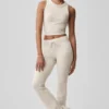Pantalones de chándal Sway de corte acampanado - Avena jaspeada