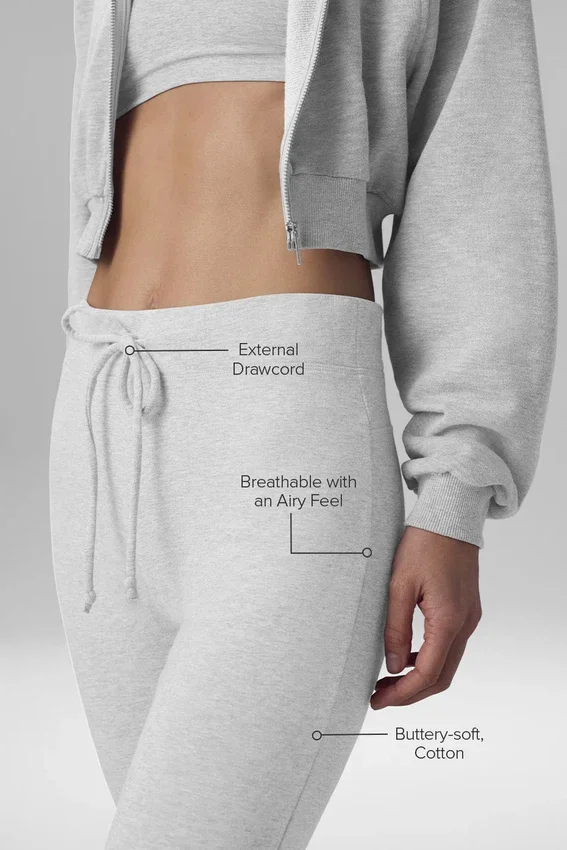 Pantalones de chándal «Sway» de corte acampanado - Gris jaspeado deportivo