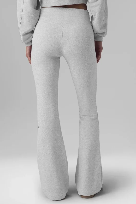 Pantalones de chándal «Sway» de corte acampanado - Gris jaspeado deportivo