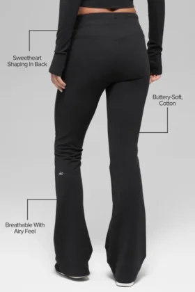 Pantalones de chándal Sway de corte acampanado – Negro