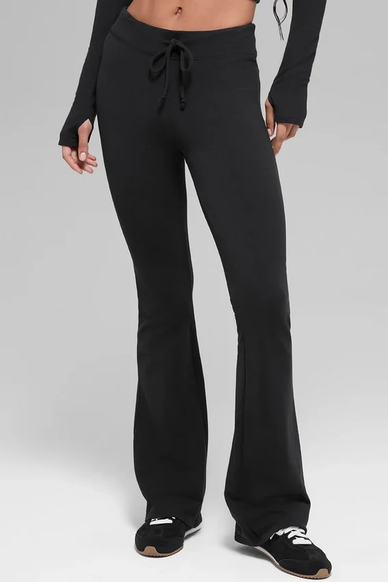 Pantalones de chándal Sway de corte acampanado - Negro