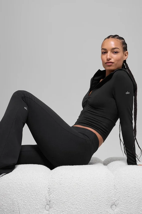 Pantalones de chándal Sway de corte acampanado - Negro