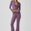 Pantalones de chándal Sway de corte acampanado - Plum Kiss
