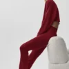 Pantalones de chándal Sway de corte acampanado - Rojo Summer Romance