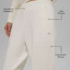 Pantalones de chándal Waffle Weekend Escape - Marfil