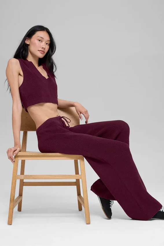 Pantalones de jersé Supernatural - Burdeos
