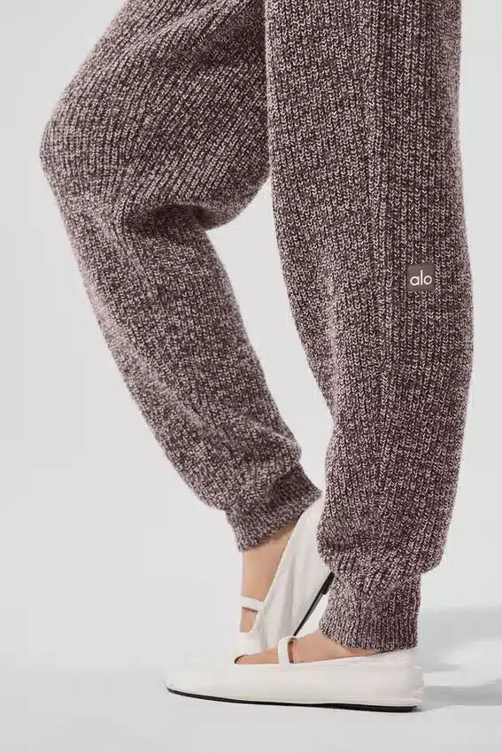 Pantalones de jerséu veteados - Veteado champiñón