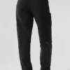Pantalones de mezcla invernal de forro polar - Negro
