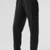 Pantalones de mezcla invernal de forro polar - Negro
