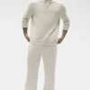 Pantalones de pierna recta Double Take - Bone