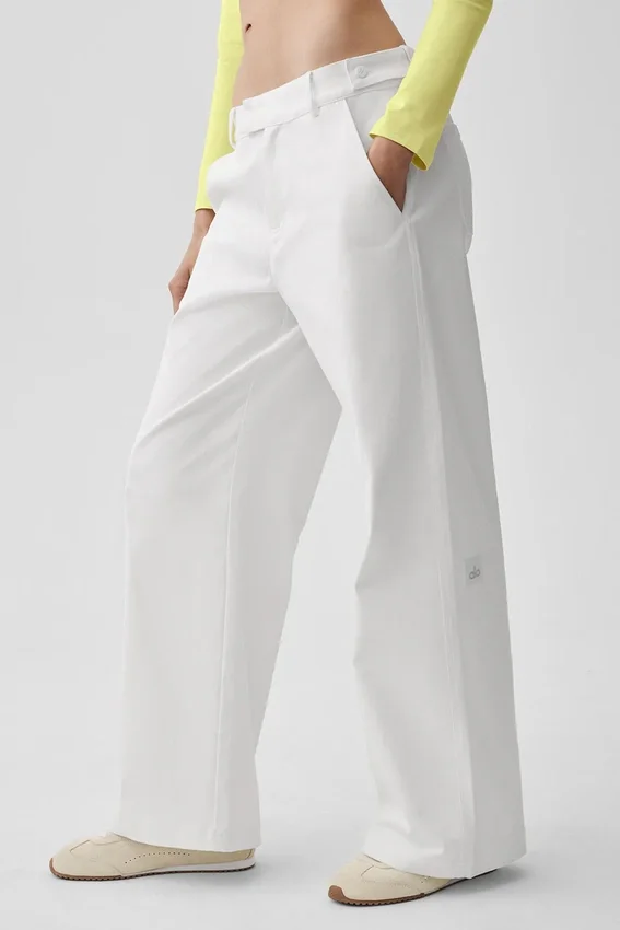 Pantalones de pierna recta High Road - Blanco