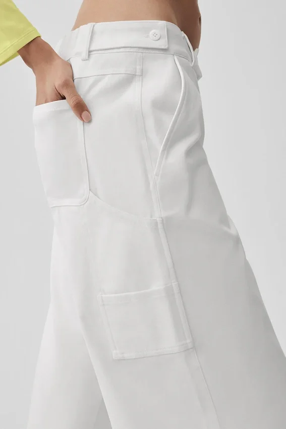 Pantalones de pierna recta High Road - Blanco
