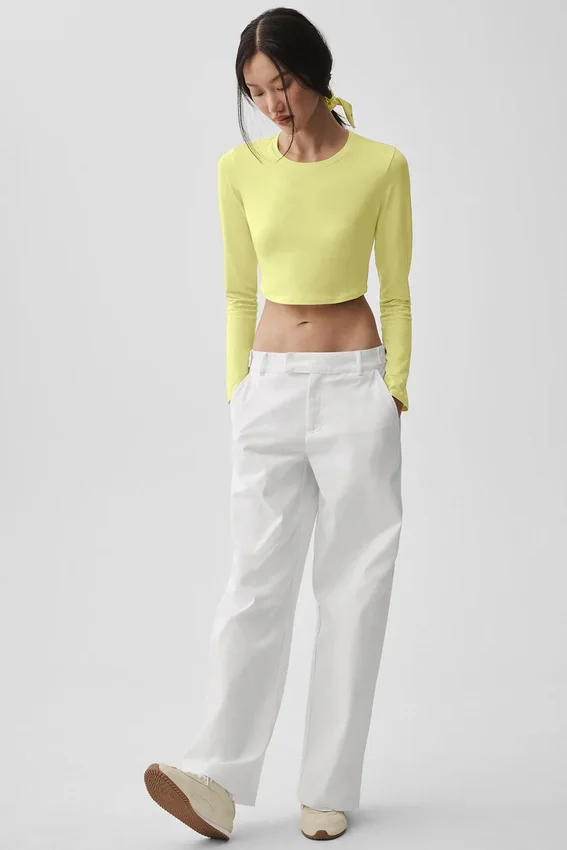 Pantalones de pierna recta High Road - Blanco