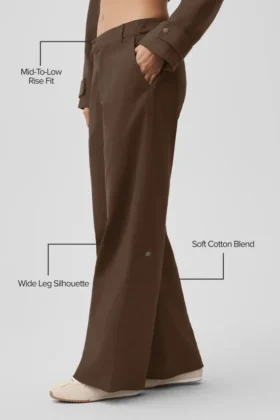 Pantalones de pierna recta High Road – Espresso
