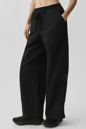 Pantalones de pierna recta Ripstop Electric - Negro