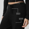 Pantalones de talle medio Unwind de jersé - Negro