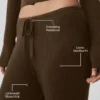 Pantalones de talle medio «Unwind» de jerséu - Espresso