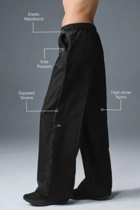 Pantalones deportivos de pierna ancha Afterglow – Negro