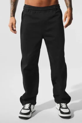 Pantalones Edition Sueded de pierna recta - Negro