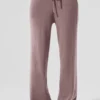 Pantalones High-Waist de pierna ancha estilo jersé — Color seta
