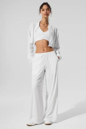 Pantalones holgados y frescos (largo) - Blanco
