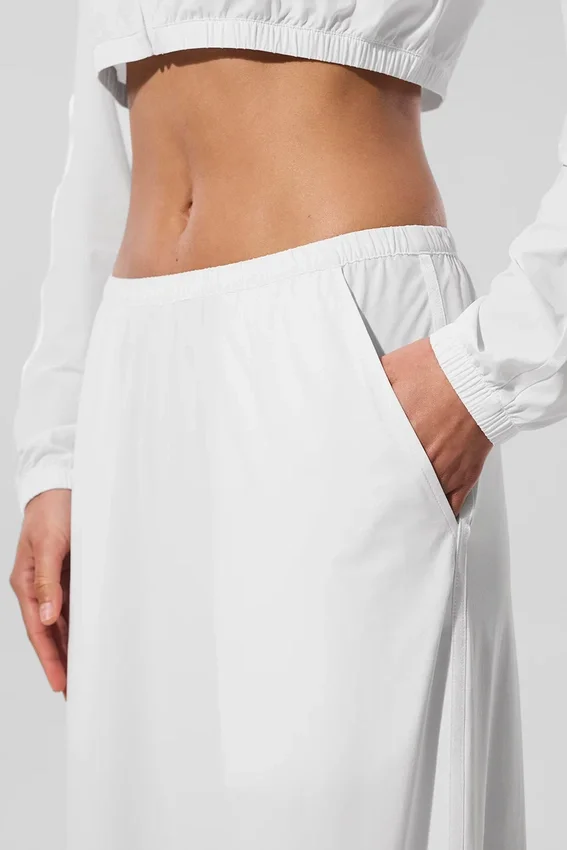 Pantalones holgados y frescos (largo) - Blanco