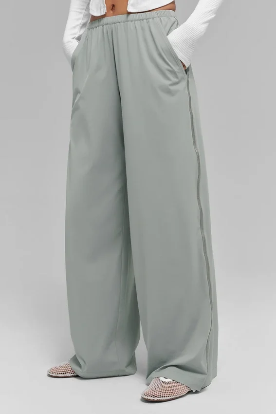 Pantalones holgados y frescos (largo) - Gris lunar