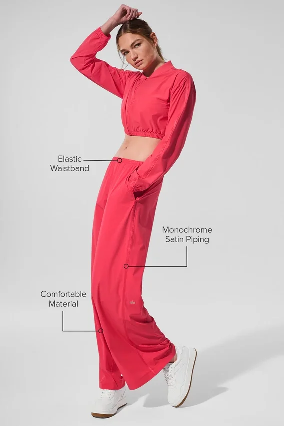 Pantalones holgados y frescos (largo) - Rojo caramelo