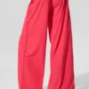 Pantalones holgados y frescos (largo) - Rojo caramelo