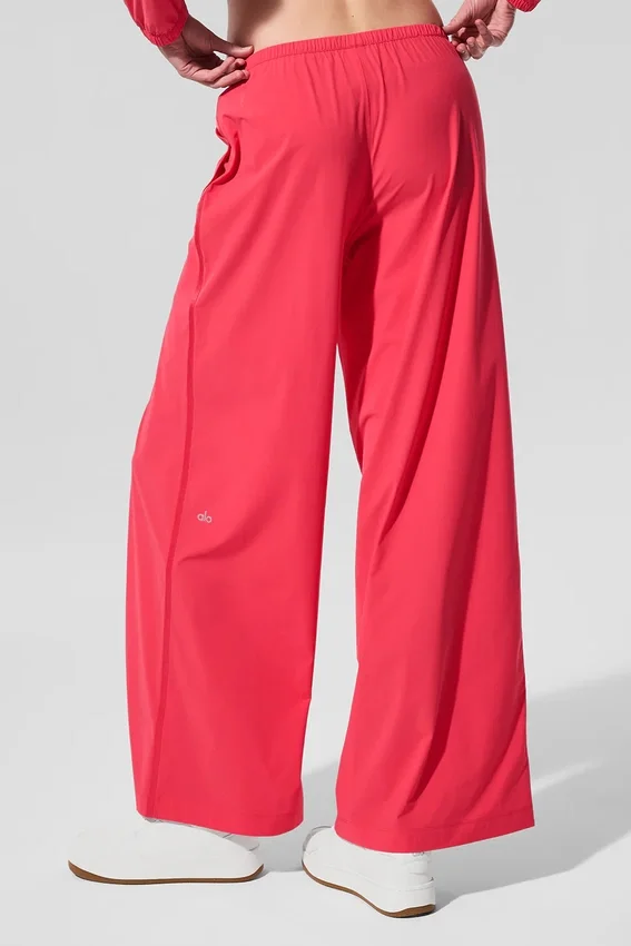 Pantalones holgados y frescos (largo) - Rojo caramelo