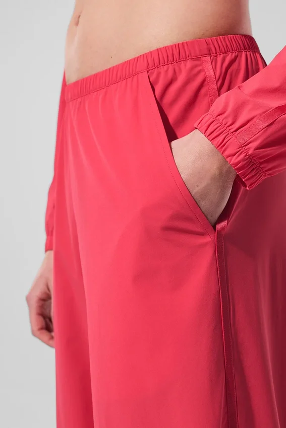Pantalones holgados y frescos (largo) - Rojo caramelo