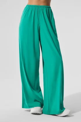 Pantalones holgados y frescos (largos) - Verde abeto