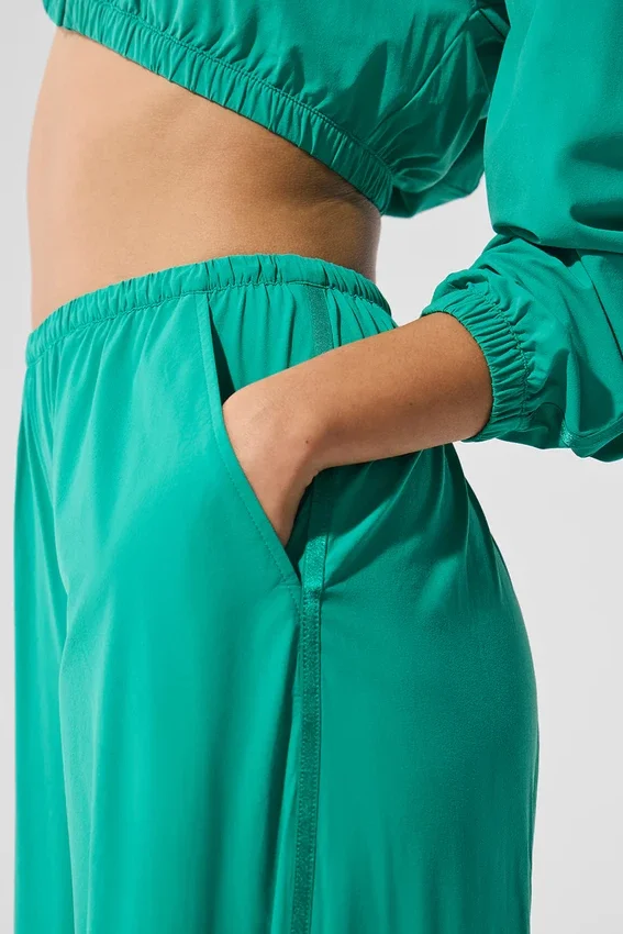 Pantalones holgados y frescos (largos) - Verde abeto