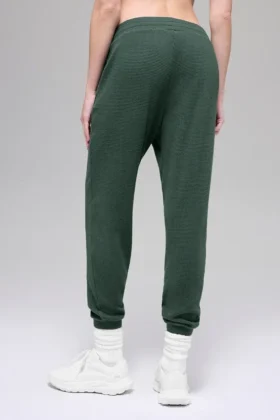 Pantalones jogger Waffle Weekend Escape – Verde trébol
