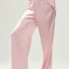Pantalones Luminous de seda (largo) - Rosa champán