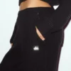 Pantalones Northstar de cachemira, High-Waist y pierna recta - Negro