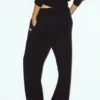 Pantalones Northstar de cachemira, High-Waist y pierna recta - Negro