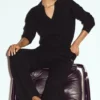 Pantalones Northstar de cachemira, High-Waist y pierna recta - Negro