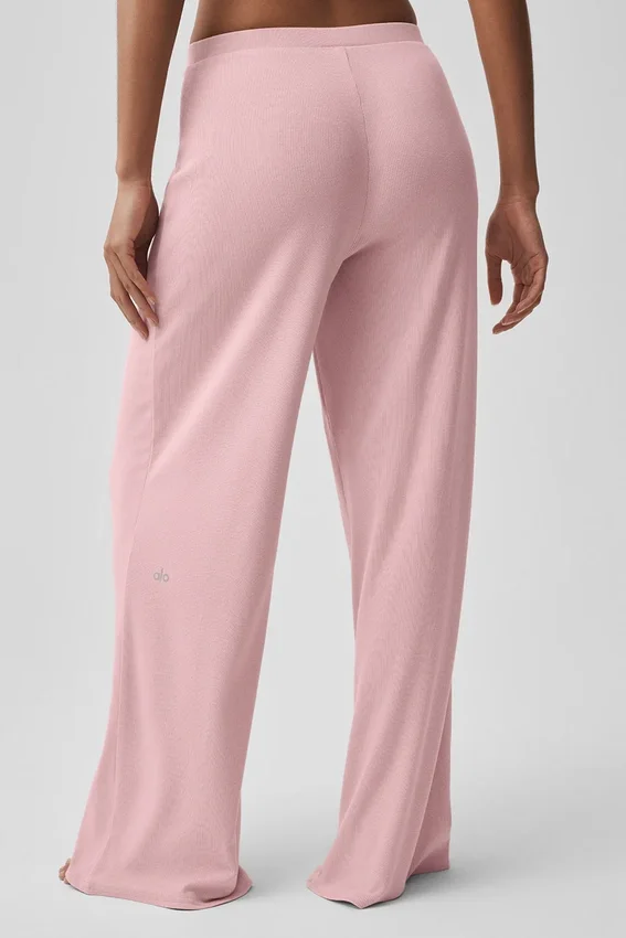 Pantalones rectos Dreamlight de talle medio - Rosa vintage