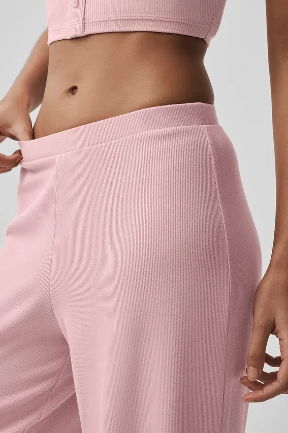 Pantalones rectos Dreamlight de talle medio - Rosa vintage
