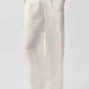 Pantalones rectos High-Waist «Golden Hour» semitransparentes - Marfil