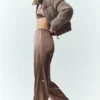 Pantalones Silk Luminous (corte regular) - Cacao alpino