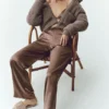 Pantalones Silk Luminous (corte regular) - Cacao alpino